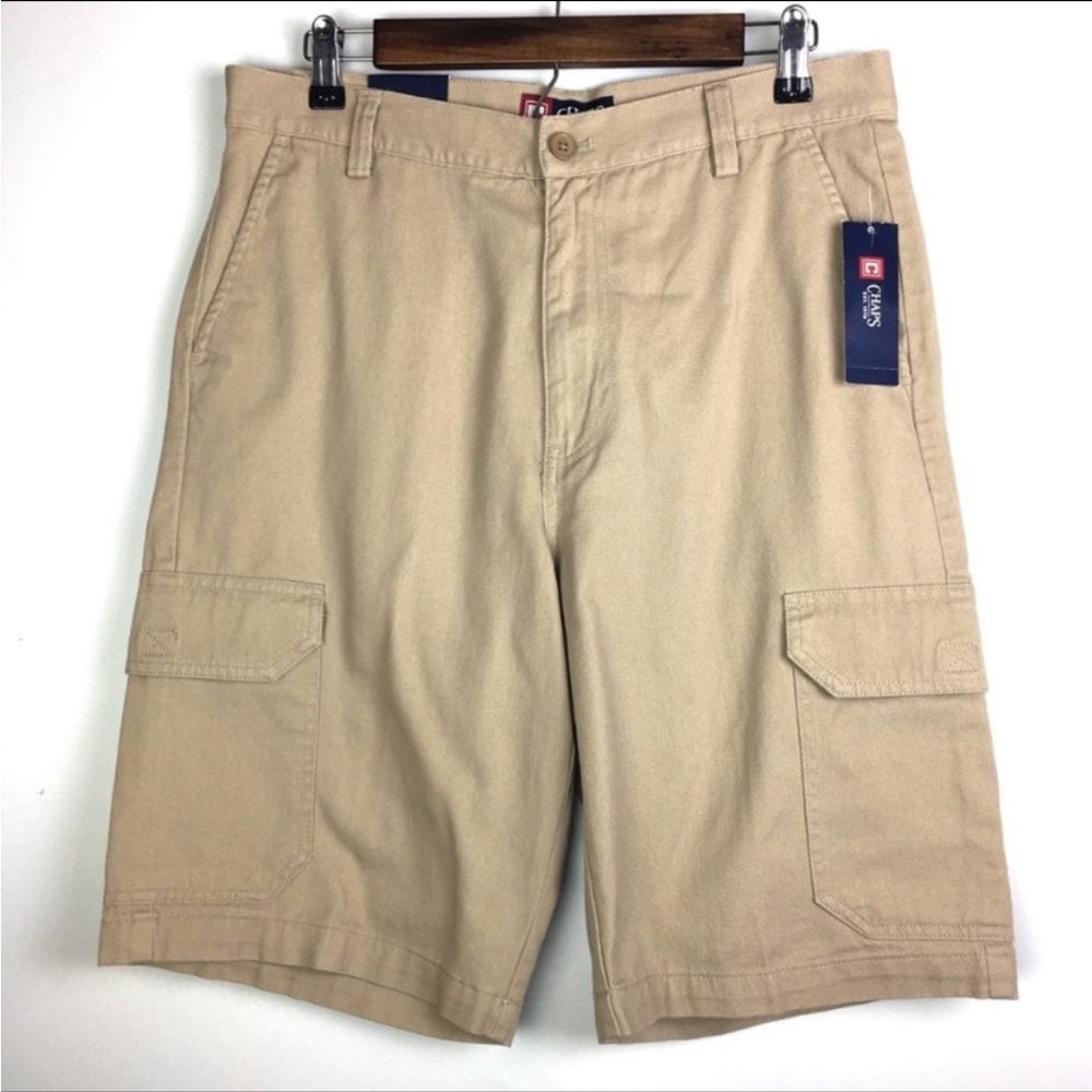 NWT Chaps Men’s Size 32 Cargo Big Sky Khaki Shorts